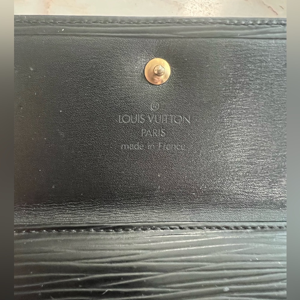 Louis Vuitton Epi Black Tassil Leather Elise Bifold Vintage Wallet SP1901 - Picture 6 of 10